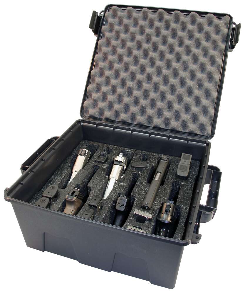 Hard gun Cases MTM Case Gard Ready Series MTM TACTICAL PISTOL HANDGUN CASE 6 GUN DARK EARTH